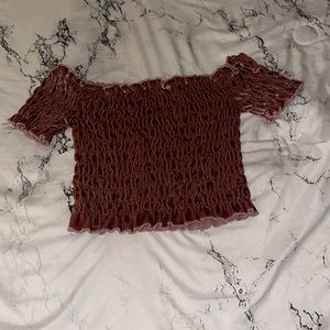 Velvet crop top